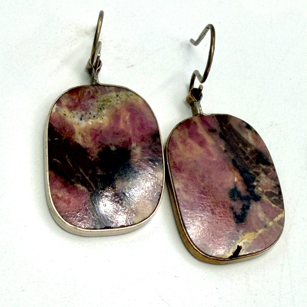 VTG Earrings Melchior/Pink Jasper from the Ural Mountains, Russia.